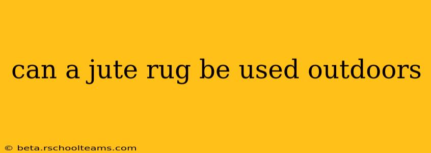 can a jute rug be used outdoors