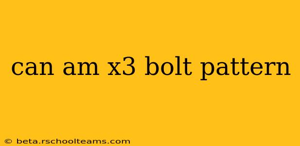 can am x3 bolt pattern