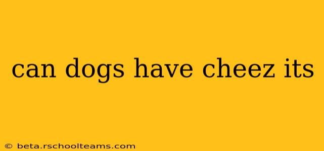 can dogs have cheez its