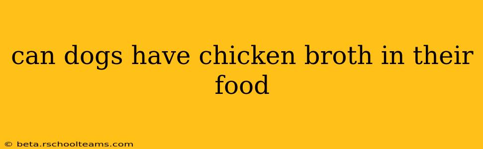 can dogs have chicken broth in their food