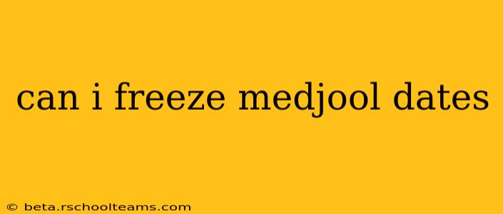 can i freeze medjool dates