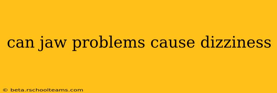 can jaw problems cause dizziness