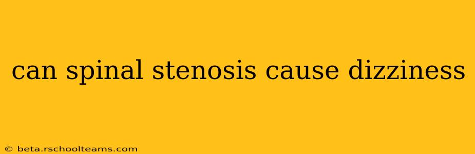 can spinal stenosis cause dizziness
