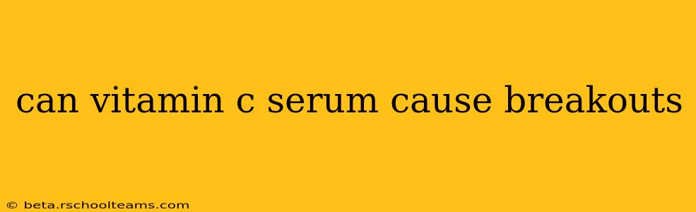 can vitamin c serum cause breakouts