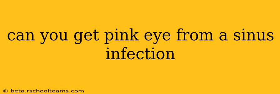 can you get pink eye from a sinus infection