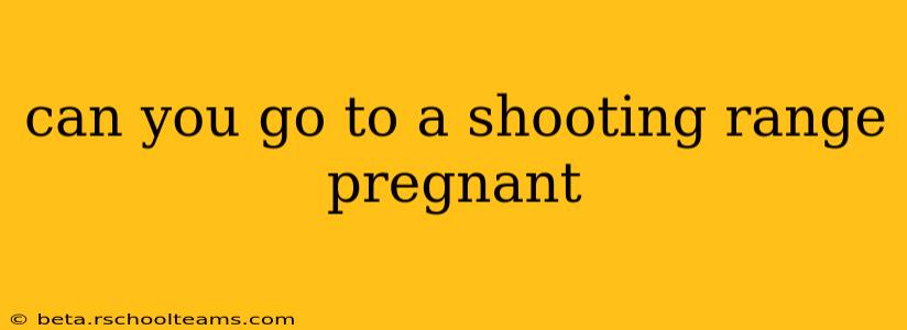 can you go to a shooting range pregnant