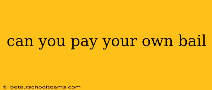 can you pay your own bail