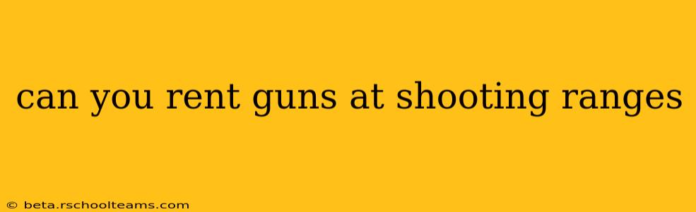 can you rent guns at shooting ranges
