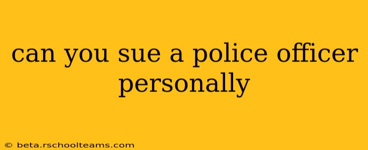 can you sue a police officer personally