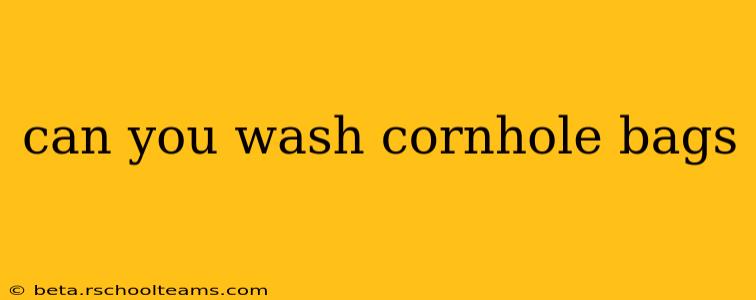 can you wash cornhole bags