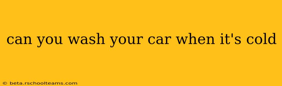 can you wash your car when it's cold