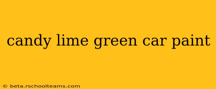 candy lime green car paint