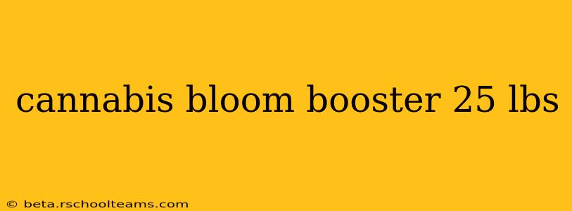 cannabis bloom booster 25 lbs