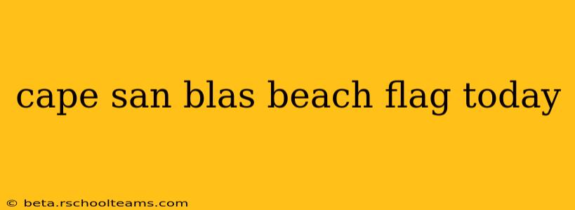 cape san blas beach flag today