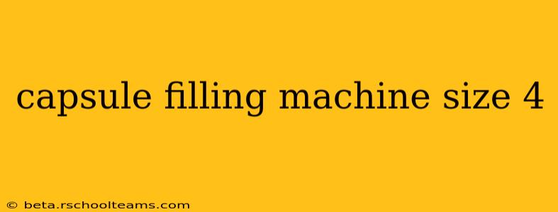 capsule filling machine size 4