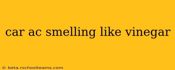 car ac smelling like vinegar