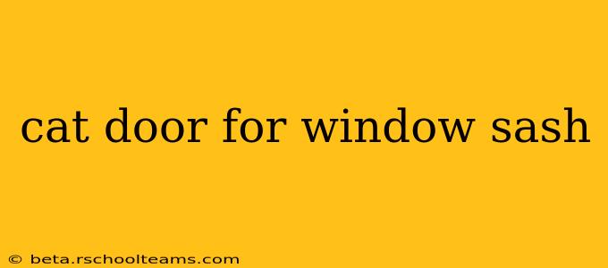 cat door for window sash