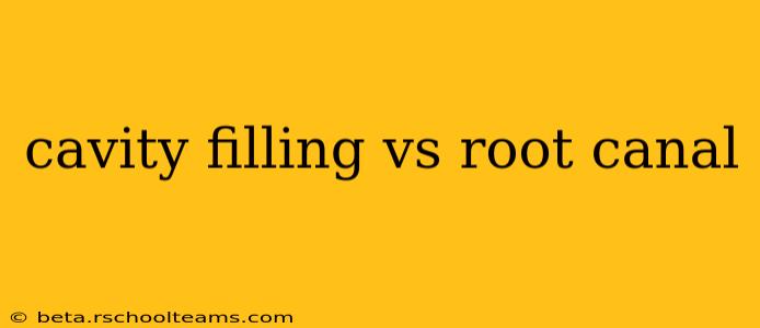 cavity filling vs root canal