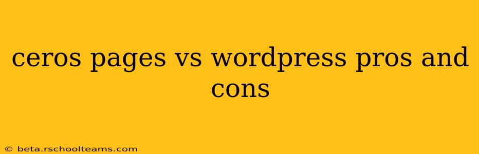 ceros pages vs wordpress pros and cons