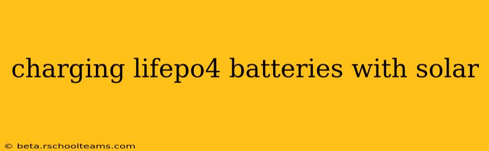charging lifepo4 batteries with solar