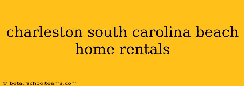 charleston south carolina beach home rentals