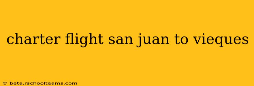 charter flight san juan to vieques
