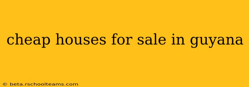 cheap houses for sale in guyana