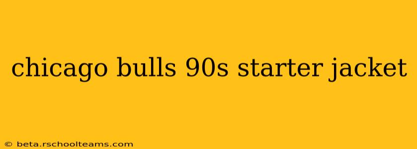 chicago bulls 90s starter jacket