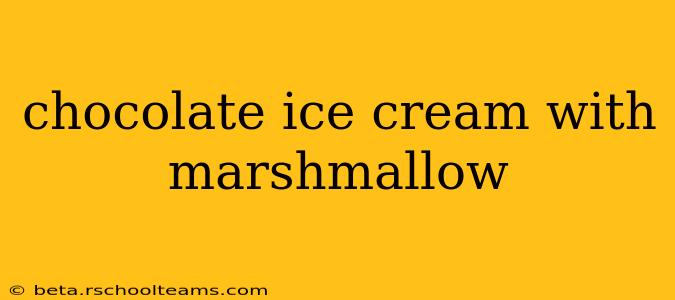 chocolate ice cream with marshmallow