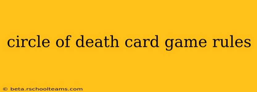 circle of death card game rules