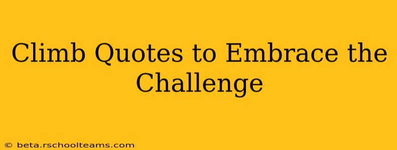 Climb Quotes to Embrace the Challenge