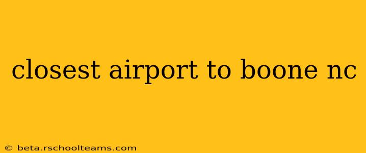 closest airport to boone nc