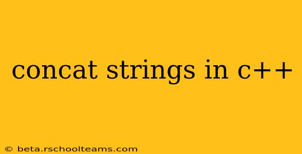 concat strings in c++