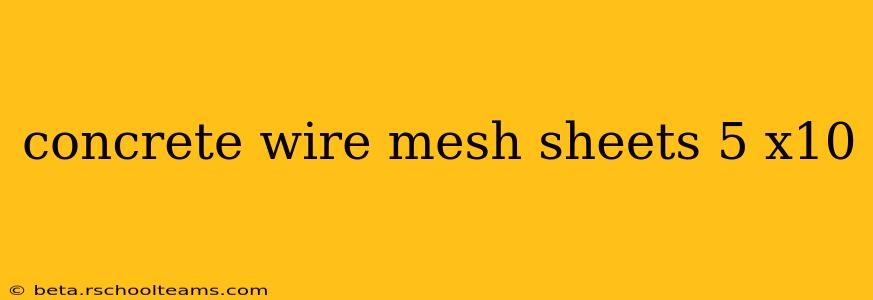 concrete wire mesh sheets 5 x10
