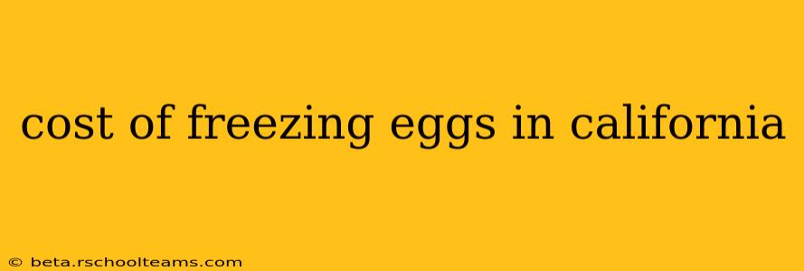 cost of freezing eggs in california