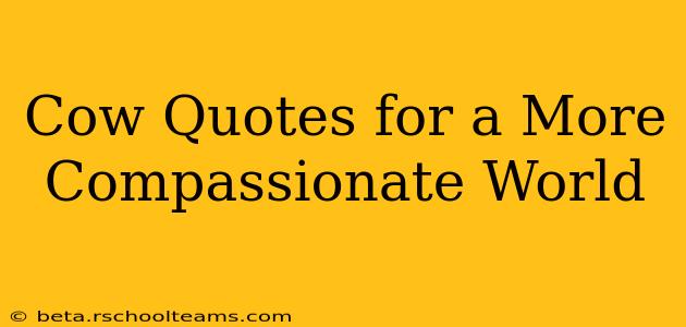 Cow Quotes for a More Compassionate World