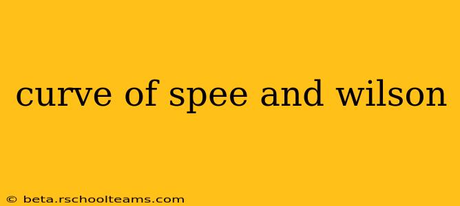 curve of spee and wilson