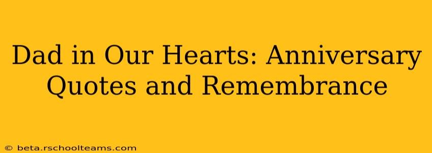 Dad in Our Hearts: Anniversary Quotes and Remembrance