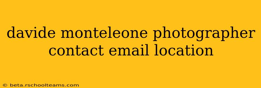 davide monteleone photographer contact email location