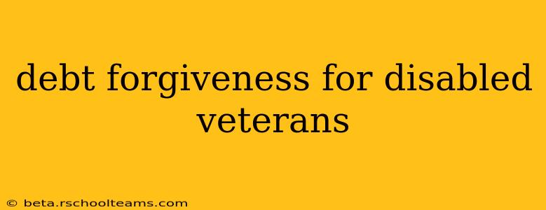 debt forgiveness for disabled veterans