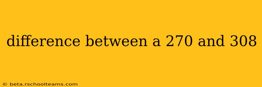 difference between a 270 and 308