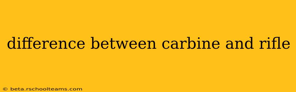 difference between carbine and rifle