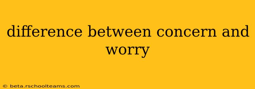 difference between concern and worry