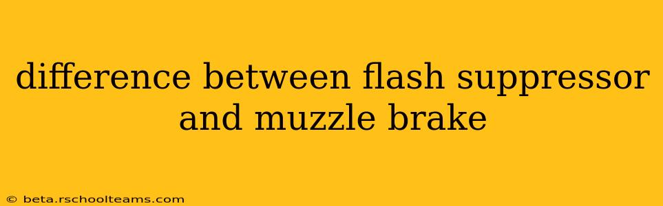 difference between flash suppressor and muzzle brake