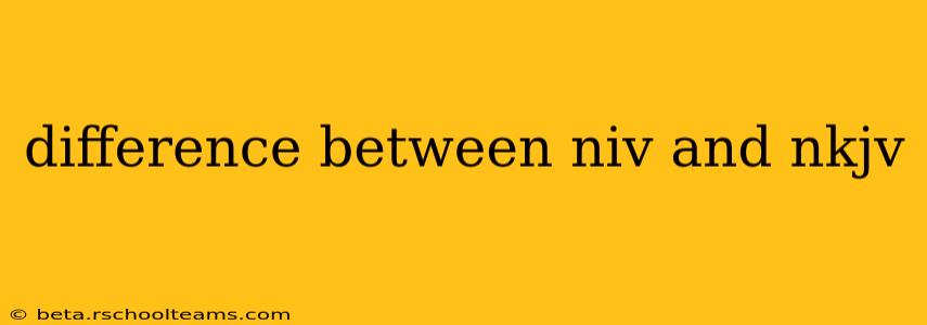 difference between niv and nkjv