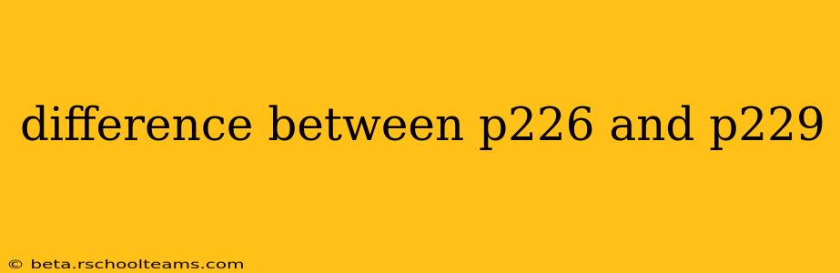 difference between p226 and p229