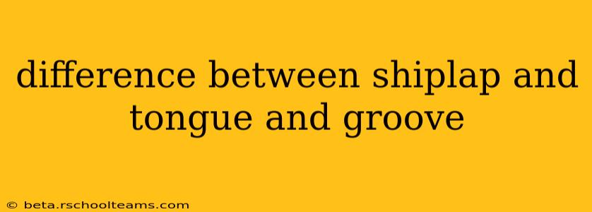 difference between shiplap and tongue and groove