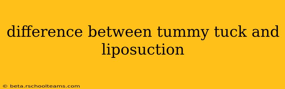 difference between tummy tuck and liposuction