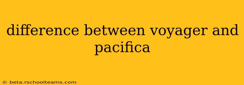 difference between voyager and pacifica