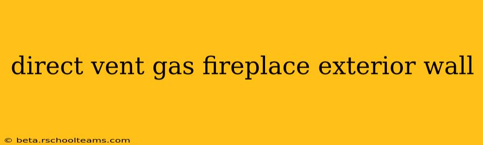 direct vent gas fireplace exterior wall